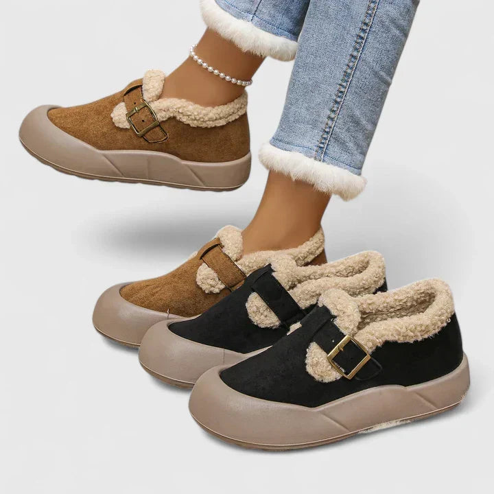 Freya Lockhart | Shearling-Trim Suede Ankle Boots