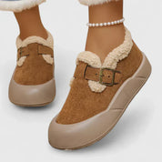 Freya Lockhart | Shearling-Trim Suede Ankle Boots