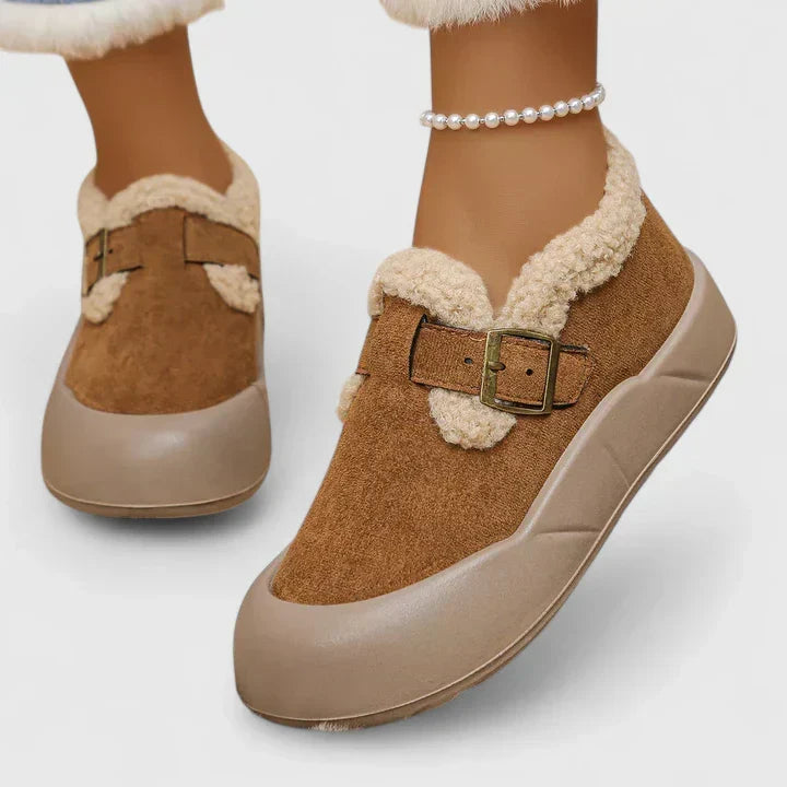 Freya Lockhart | Shearling-Trim Suede Ankle Boots