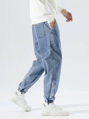 Callum Ashmore | Light Wash Denim Jogger Jeans for Men