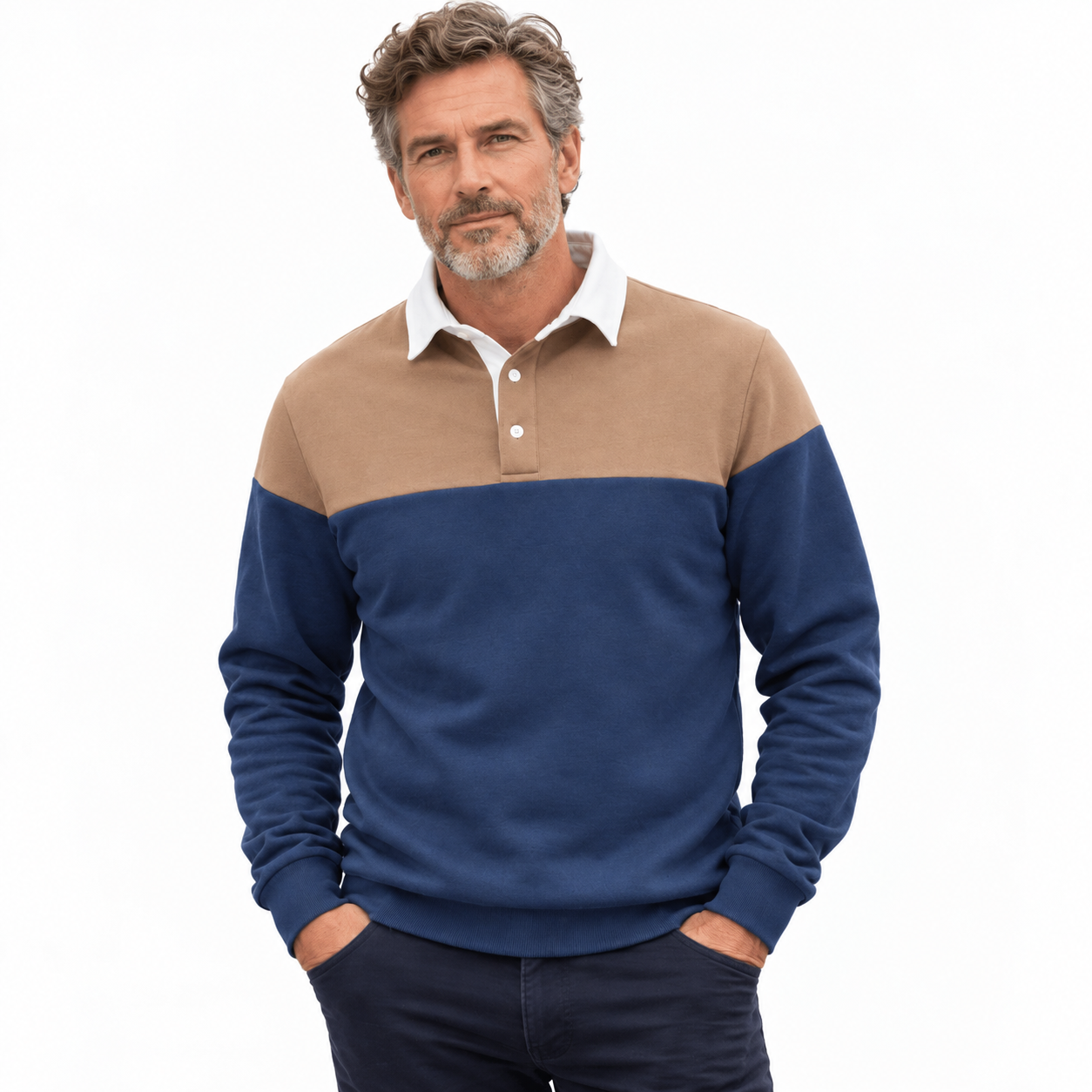 Sebastian Marlow | Colourblock Long-Sleeve Polo Jumper