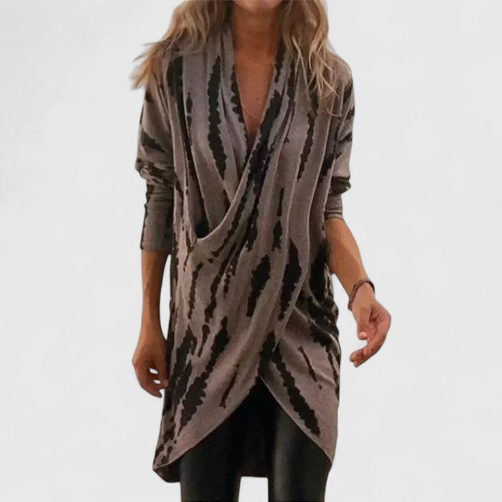 Imogen Sheffield | Zebra Print Wrap Midi Dress