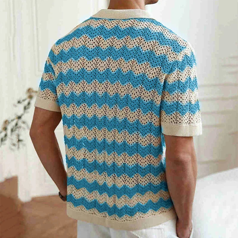 Sebastian Moreau | Knitted Summer Polo Shirt For Men