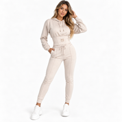 Sienna Pritchard | Hooded Loungewear Set With Drawstring Waist