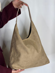 Sienna Bellucci | Brown Suede Hobo Shoulder Bag for Women