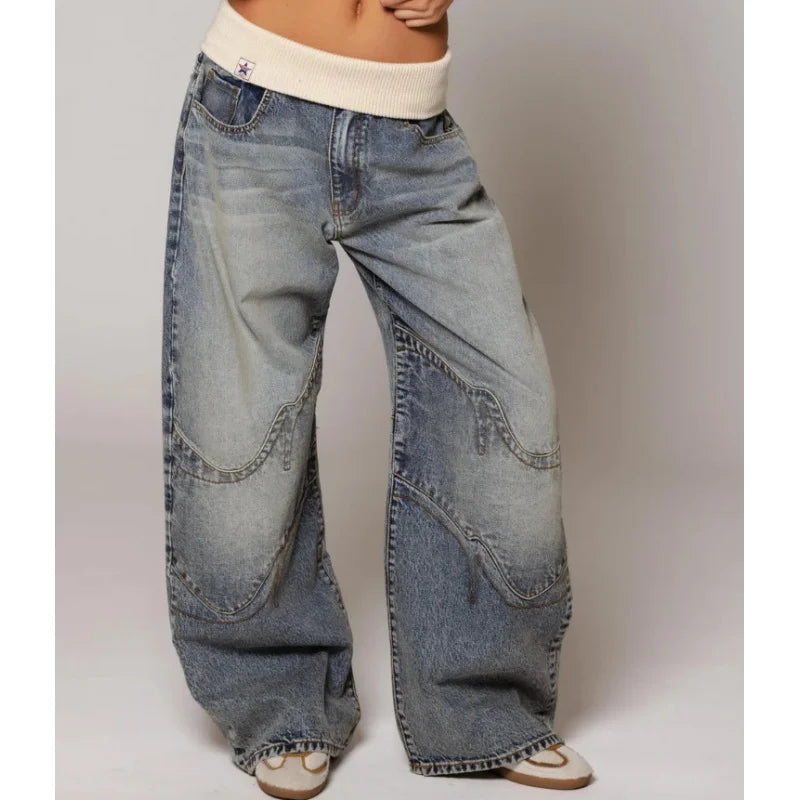 Sienna Laurent | Vintage Wide Leg Jeans For Women
