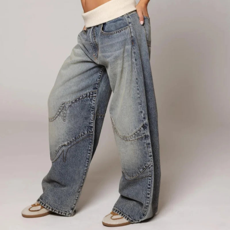 Sienna Laurent | Vintage Wide Leg Jeans For Women