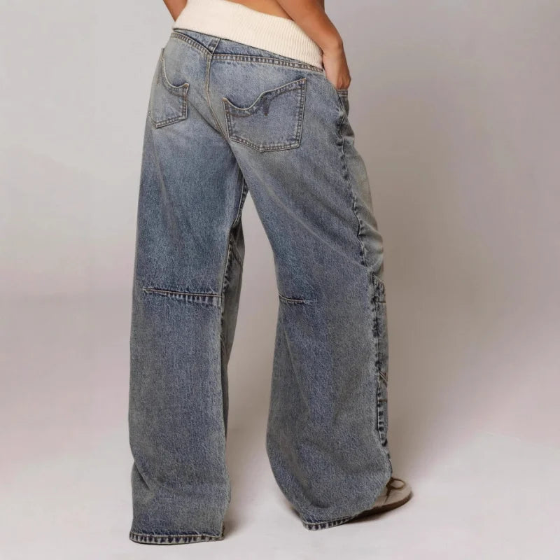 Sienna Laurent | Vintage Wide Leg Jeans For Women