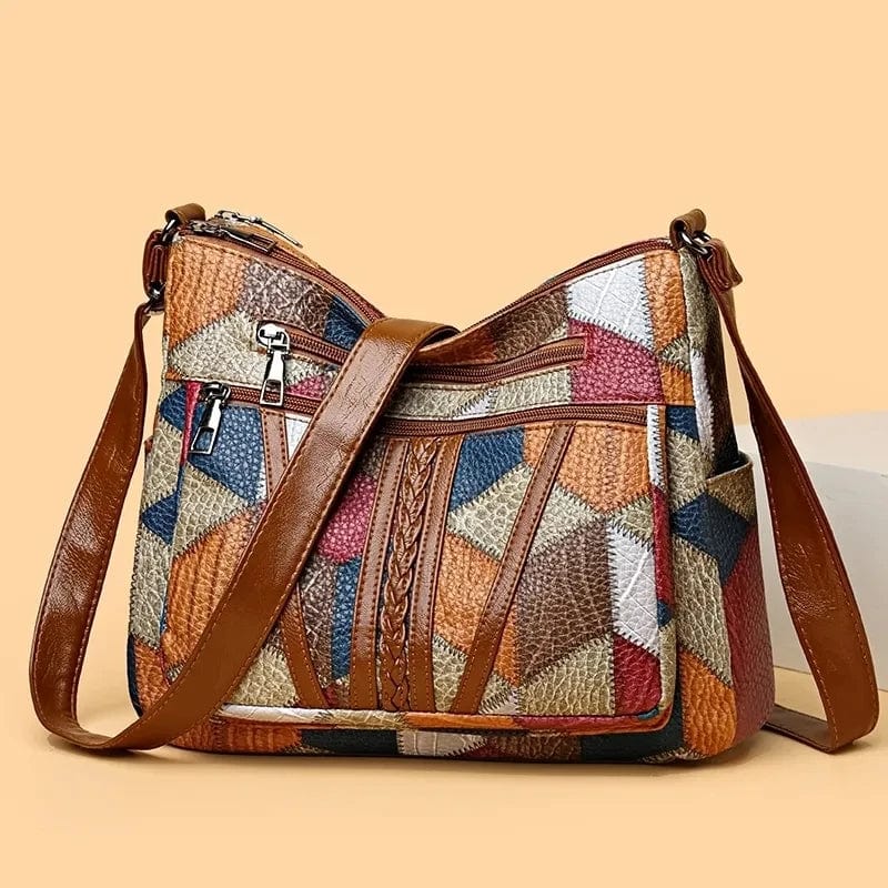 Cressida Ashby | Sac bandoulière hobo en cuir patchwork