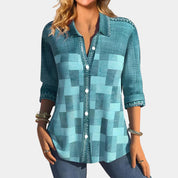 Briony Marlow | Geometric Print Button-Front Blouse