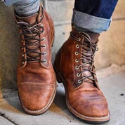 Nathaniel Hughes | Vintage Leather Lace-Up Boots For Men