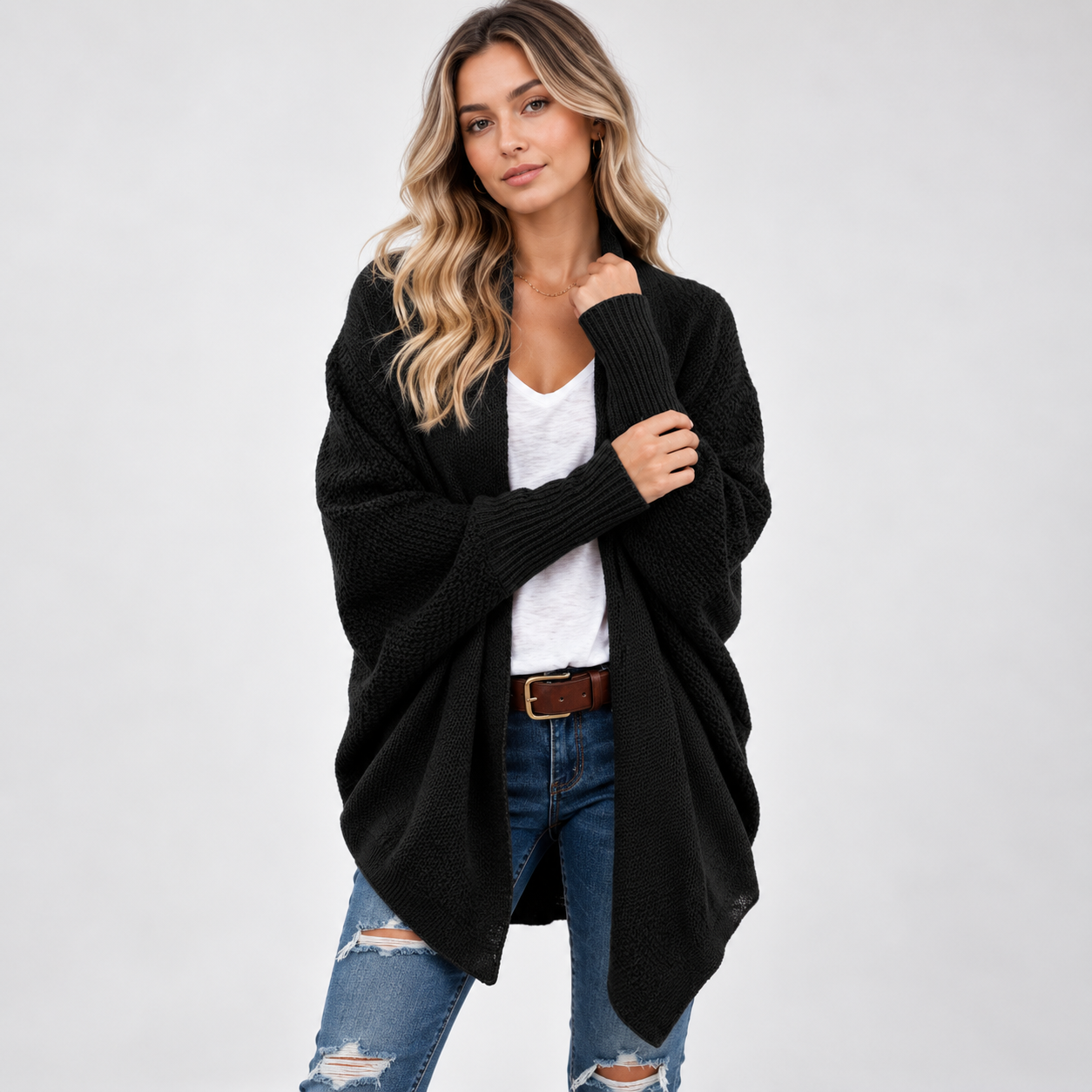 Susanna Pratt | Oversized Batwing Knit Cardigan