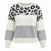 Sylvia Prendergast | Pull bicolore à imprimé léopard
