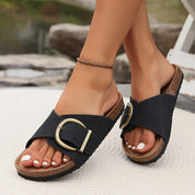 Angela Keys | Buckle Slide Sandals For Women