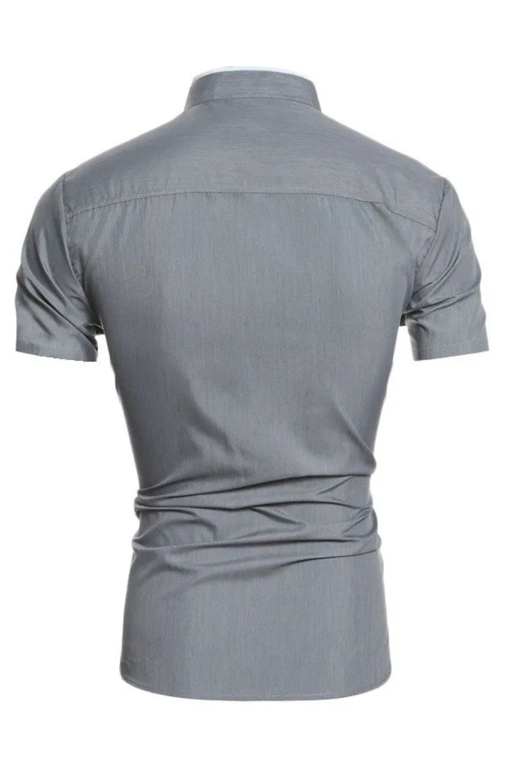 Raffaele Dunstable | Slim Fit Stand Collar Shirt in Black