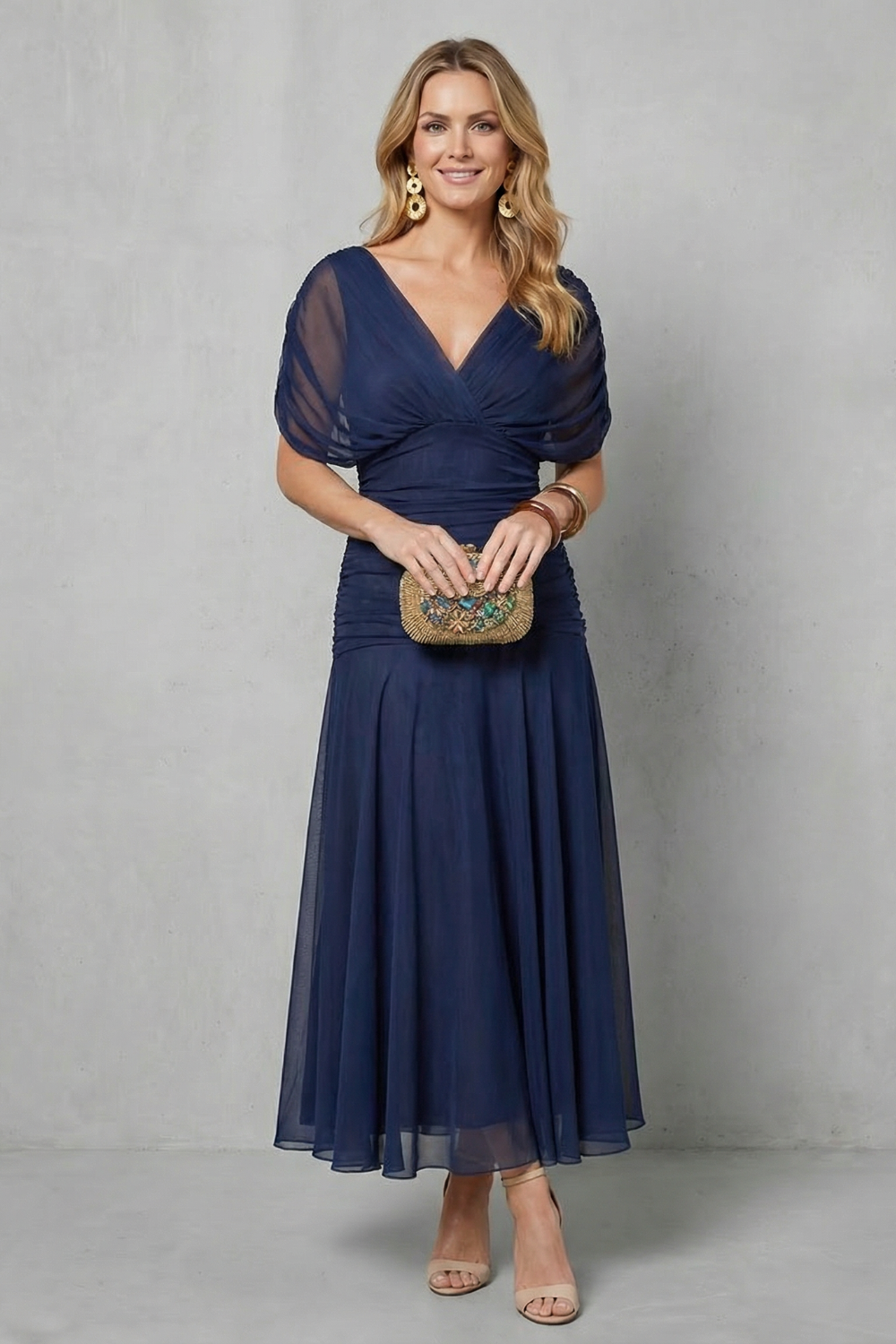 Felicity Hawkins | Robe midi fleurie aquarelle à épaules dénudées