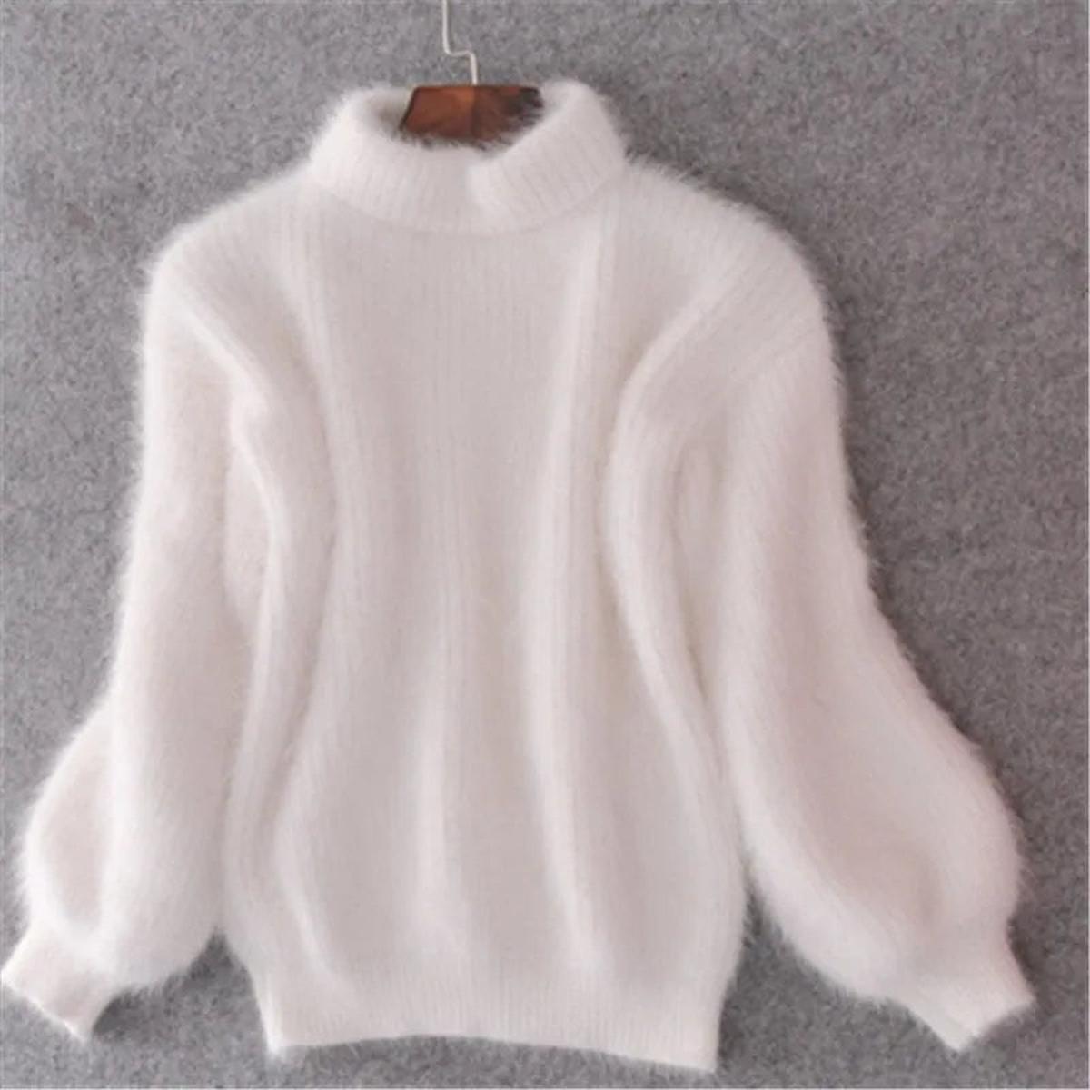 Verity Hall | Soft High-Neck Sweater in Pale Blue