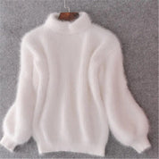 Verity Hall | Soft High-Neck Sweater in Pale Blue