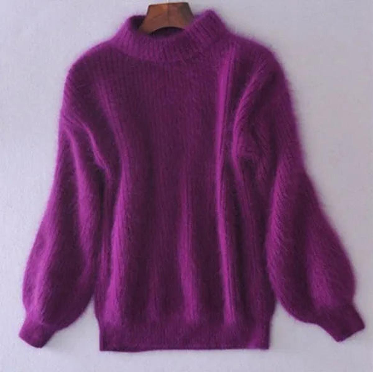 Verity Hall | Soft High-Neck Sweater in Pale Blue