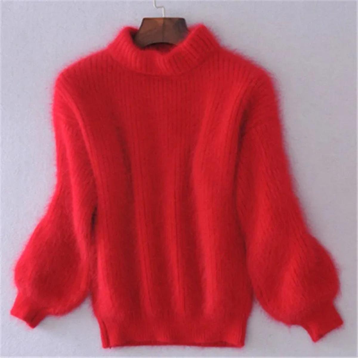 Verity Hall | Soft High-Neck Sweater in Pale Blue