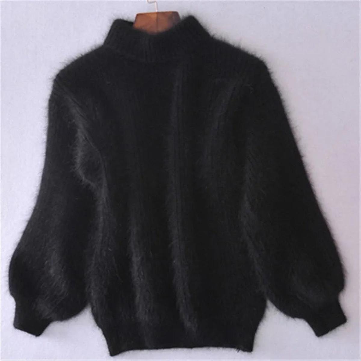 Verity Hall | Soft High-Neck Sweater in Pale Blue