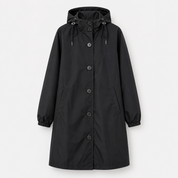 Violet Hawkins | Hooded Rain Jacket in Black