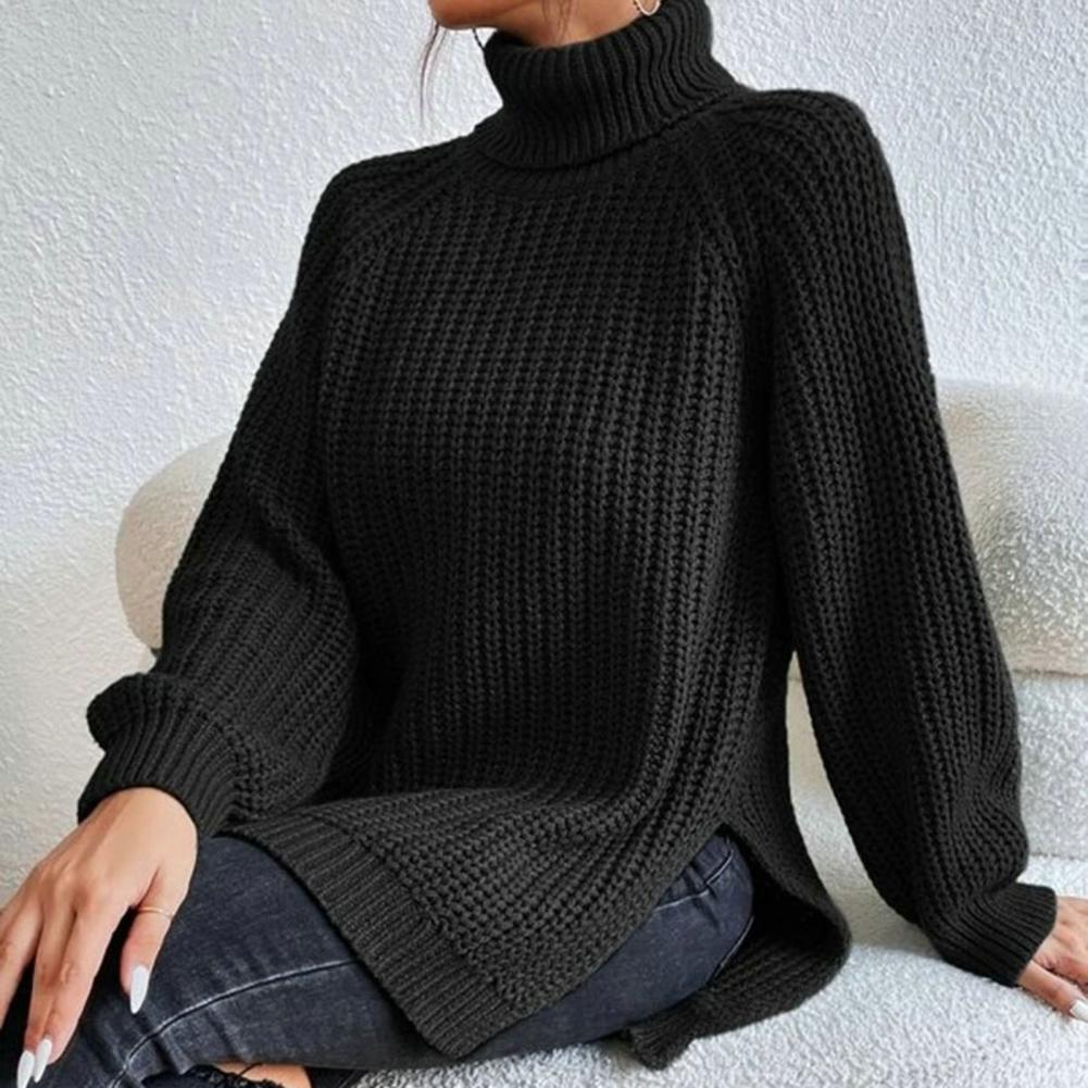 Lydia Campbell | Chunky Knit Turtleneck Sweater in White