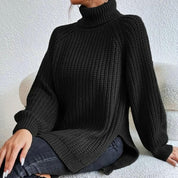 Lydia Campbell | Chunky Knit Turtleneck Sweater in White