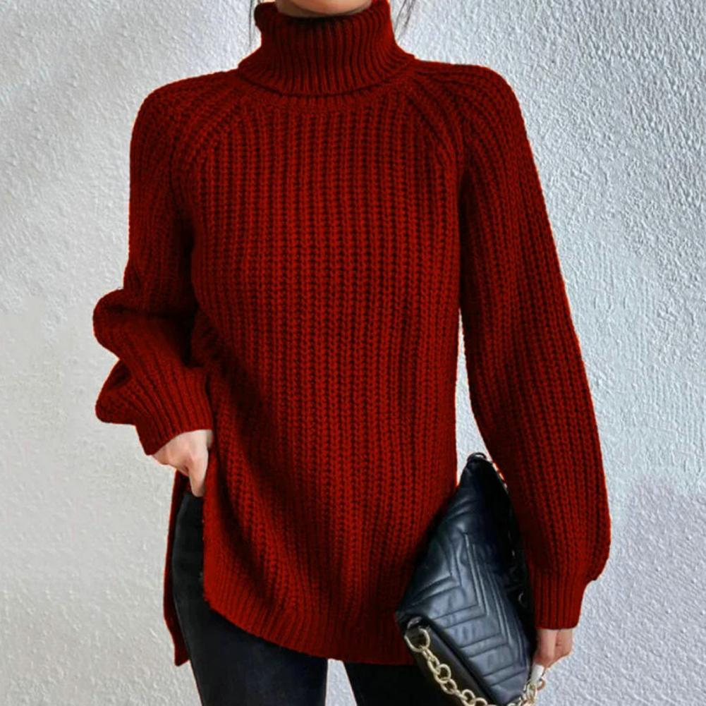 Lydia Campbell | Chunky Knit Turtleneck Sweater in White