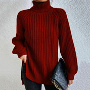 Lydia Campbell | Chunky Knit Turtleneck Sweater in White