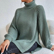 Lydia Campbell | Chunky Knit Turtleneck Sweater in White
