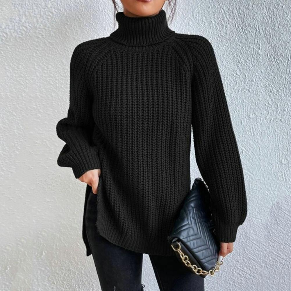 Lydia Campbell | Chunky Knit Turtleneck Sweater in White