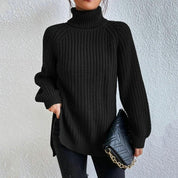 Lydia Campbell | Chunky Knit Turtleneck Sweater in White