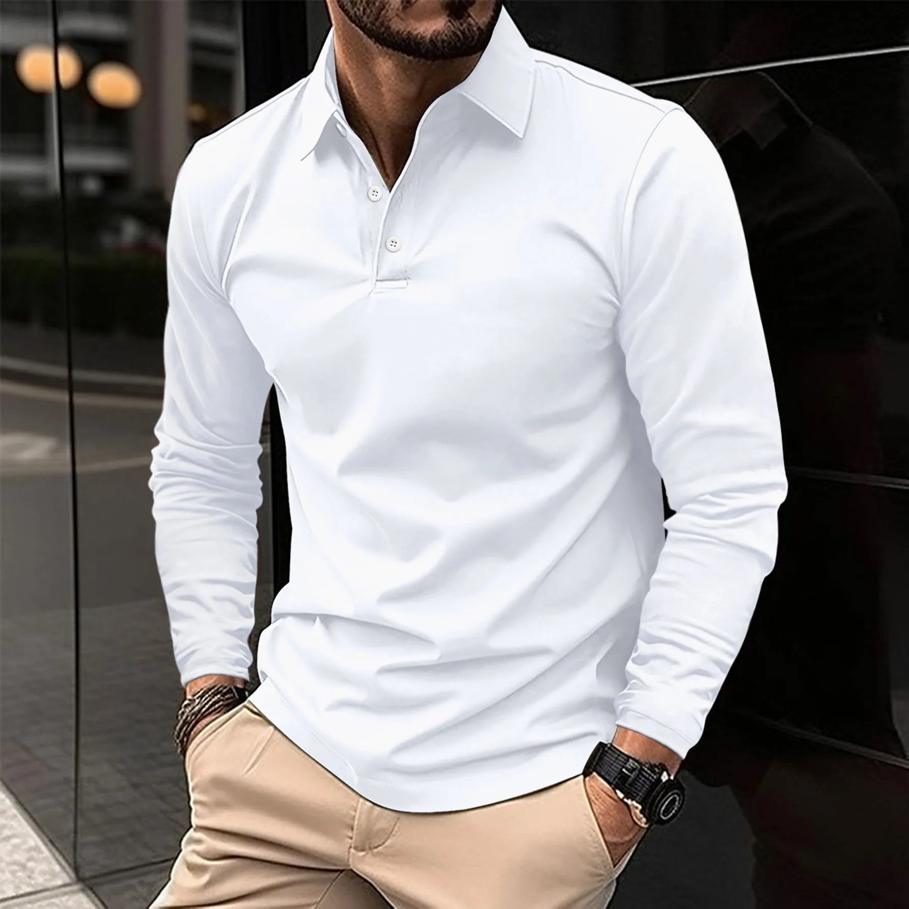 Lucas Bennett | Classic Long Sleeve Polo Shirt