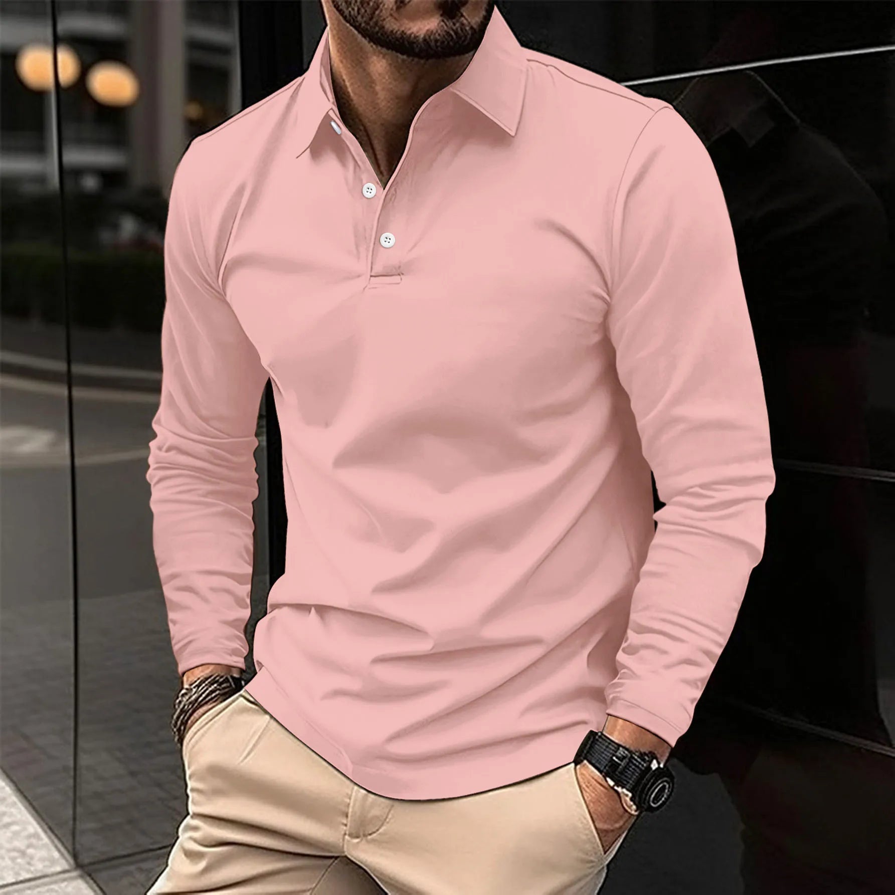 Lucas Bennett | Classic Long Sleeve Polo Shirt
