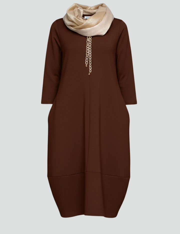 WomenMidiDresswithRoundNeckandPockets_1.png
