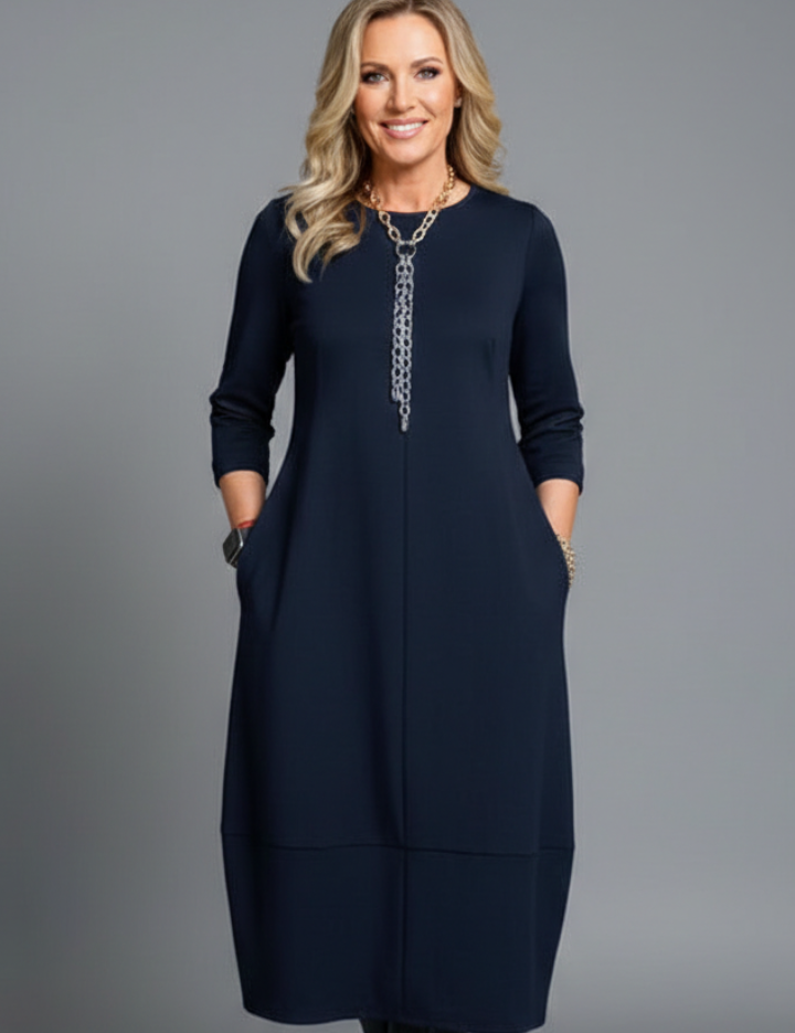 Charlotte Sinclair | Casual Pocket Midi Dress For Women