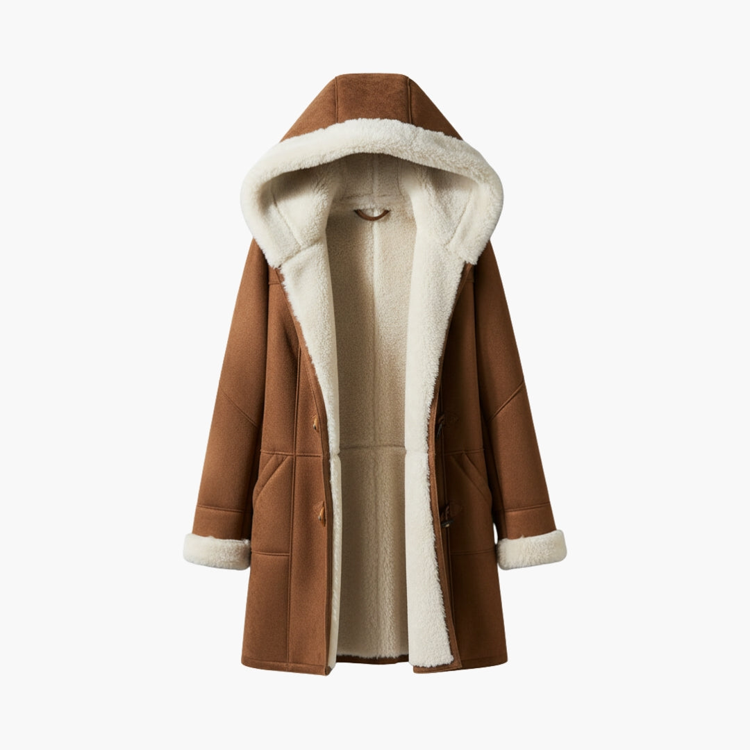 Cecily Barrington | Sherpa-Lined Hooded Toggle Coat