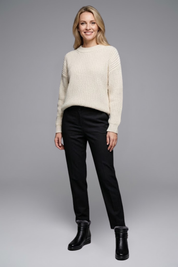 Daisy Whitfield | Bottines noires doublées de fausse fourrure, avec détail à boucle