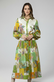 Maisie Whitcombe | Printed Maxi Dress With V-Neck