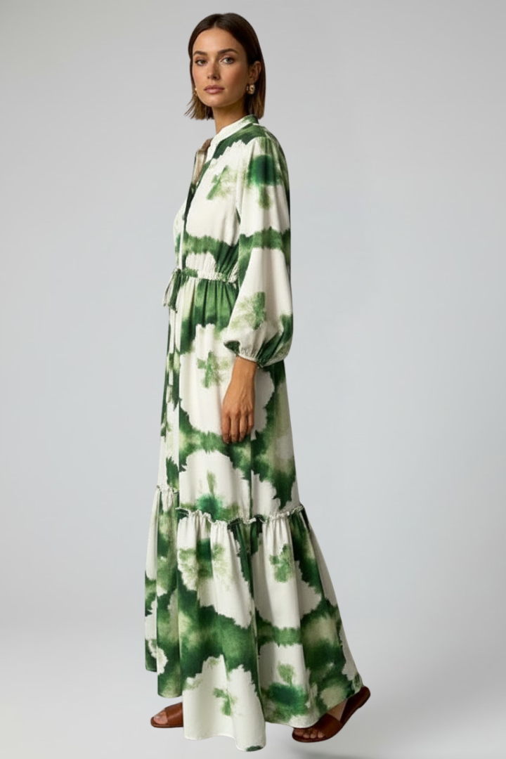 Maisie Whitcombe | Printed Maxi Dress With V-Neck