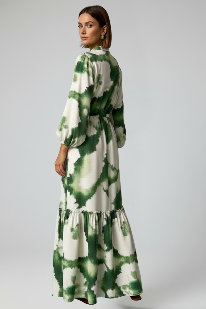 Maisie Whitcombe | Printed Maxi Dress With V-Neck