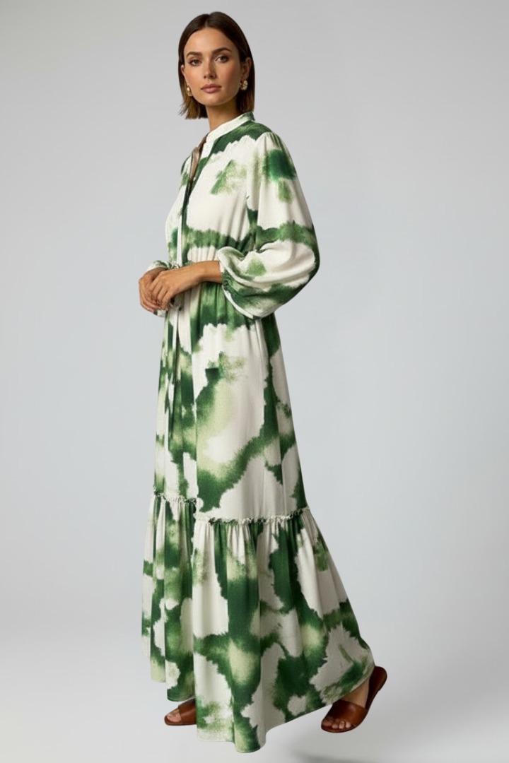 Maisie Whitcombe | Printed Maxi Dress With V-Neck