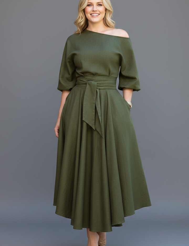 Women_sMidiDresswithOff-ShoulderNecklineandLanternSleeves_2.png