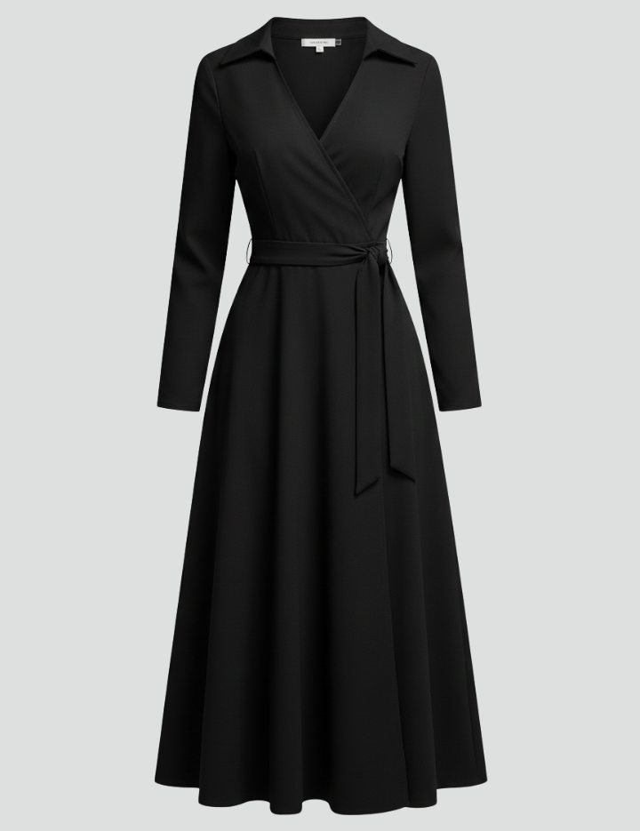 Women_sMidiDresswithV-ShapedNecklineandLongSleeves_1.png