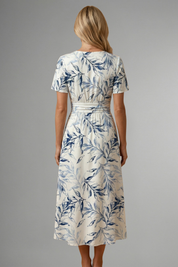 Isabelle Monroe | Floral Wrap Midi Dress For Women