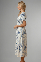 Isabelle Monroe | Floral Wrap Midi Dress For Women