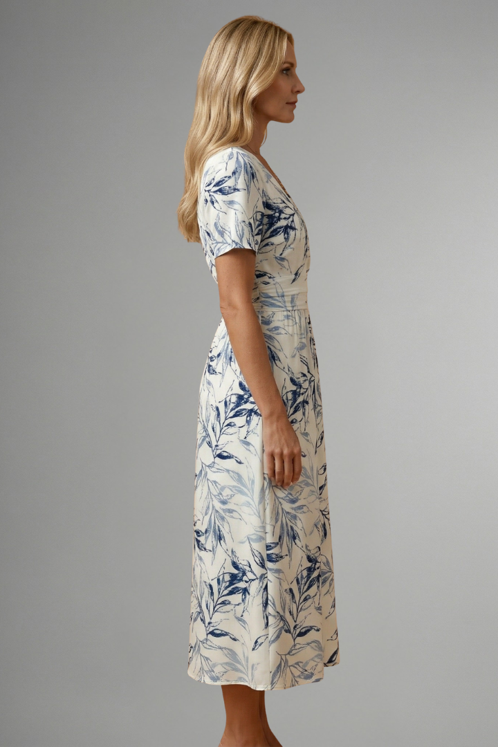 Isabelle Monroe | Floral Wrap Midi Dress For Women