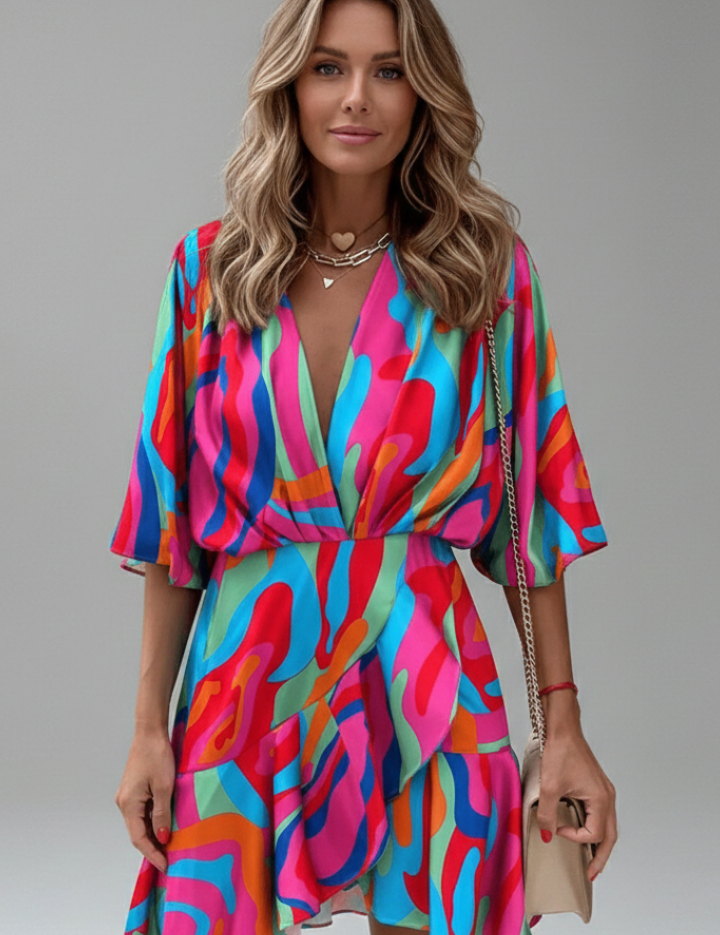 Women_sMiniDresswithBatwingSleevesandWaistTie_2.png