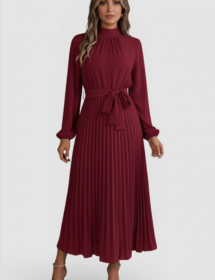 Celeste Beaumont | Pleated Maxi Dress For Women